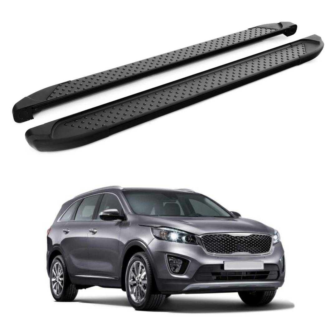 TURTLE Fits Kia Sorento Prime (Um) 2015-2020 Side Step Sapphire V1 Black - 1