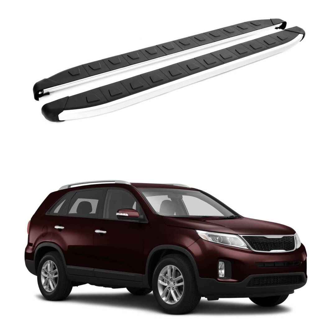 TURTLE Fits Kia Sorento (Xm) 2010-2015 Side Step Alyans Silver - 1