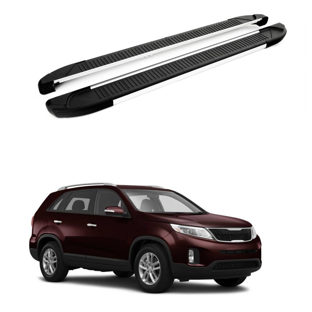 TURTLE Fits Kia Sorento (Xm) 2010-2015 Side Step Another Silver - 1