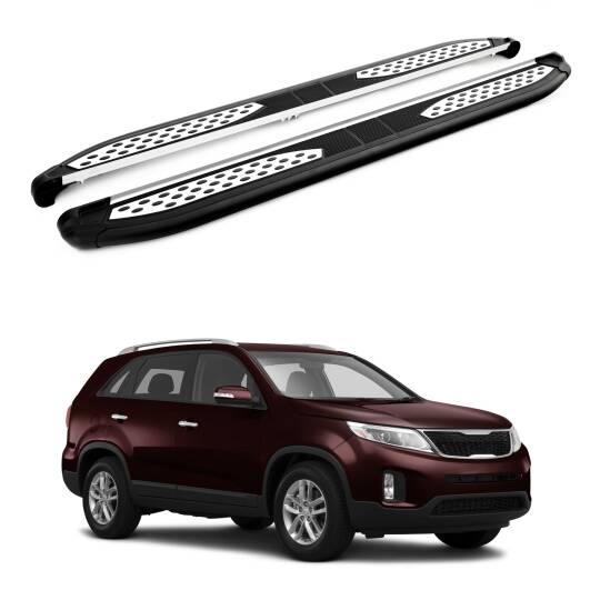 TURTLE Fits Kia Sorento (Xm) 2010-2015 Side Step Plus Black