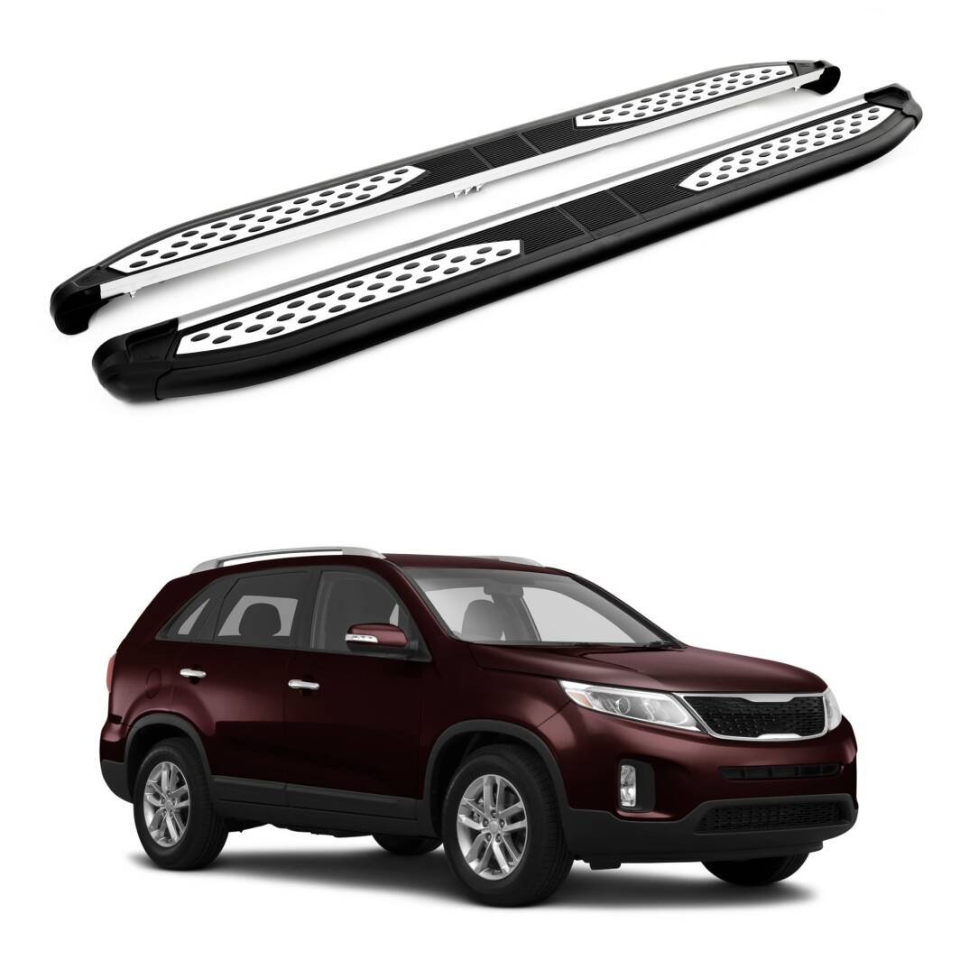TURTLE Fits Kia Sorento (Xm) 2010-2015 Side Step Plus Black - 1
