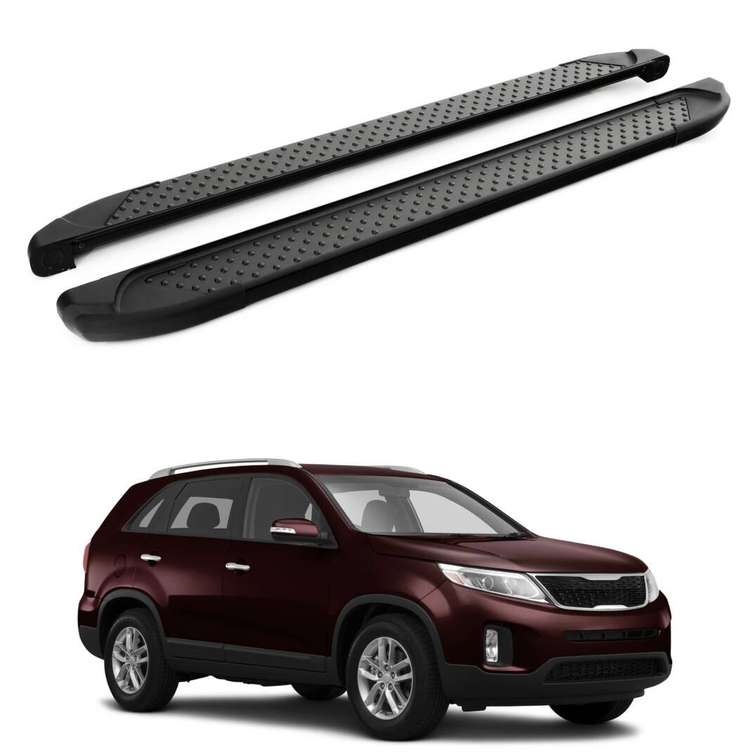 TURTLE Fits Kia Sorento (Xm) 2010-2015 Side Step Sapphire V1 Black - 1