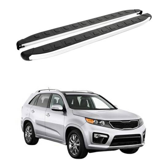 TURTLE Fits Kia Sorento (Xm) [Ru] 2010-2013 Side Step Alyans Silver