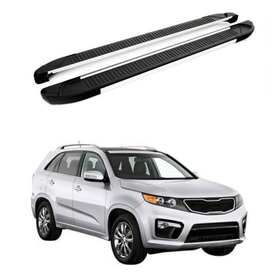 TURTLE Fits Kia Sorento (Xm) [Ru] 2010-2013 Side Step Another Silver