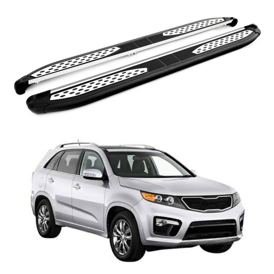TURTLE Fits Kia Sorento (Xm) [Ru] 2010-2013 Side Step Plus Black - 1