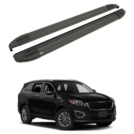 TURTLE Fits Kia Sorento (Xm) [Ru] 2013-2017 Side Step Brillant Black