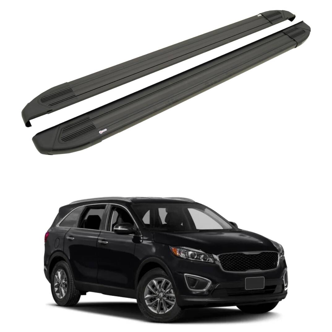 TURTLE Fits Kia Sorento (Xm) [Ru] 2013-2017 Side Step Brillant Black - 1