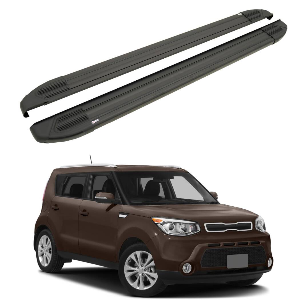 TURTLE Fits Kia Soul (Ps) 2014-2019 Side Step Brillant Black - 1