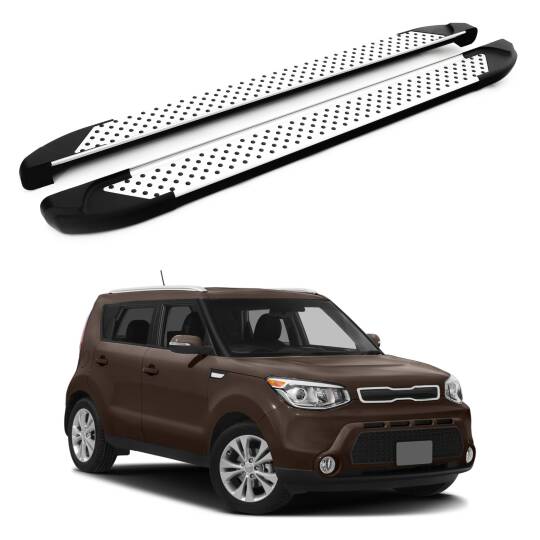 TURTLE Fits Kia Soul (Ps) 2014-2019 Side Step Sapphire V1 Silver