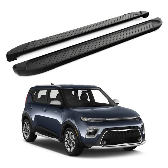 TURTLE Fits Kia Soul (Sk3) 2020-2025 Side Step Sapphire V1 Black