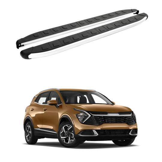 TURTLE Fits Kia Sportage (Nq5) 2022-2025 Side Step Alyans Silver