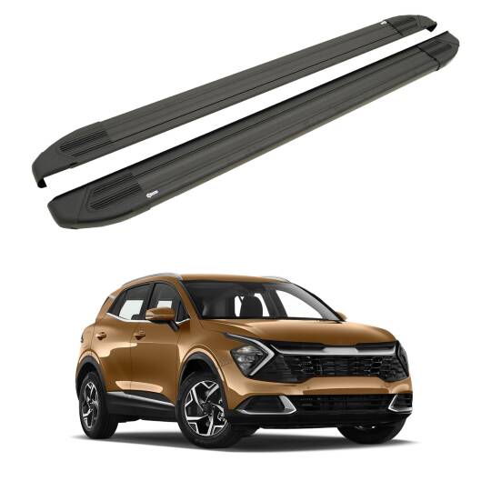 TURTLE Fits Kia Sportage (Nq5) 2022-2025 Side Step Brillant Black