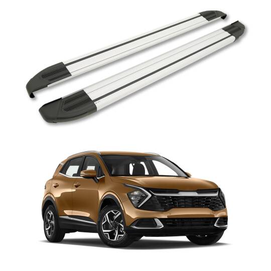TURTLE Fits Kia Sportage (Nq5) 2022-2025 Side Step Brillant Silver