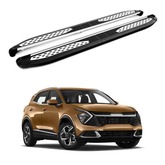 TURTLE Fits Kia Sportage (Nq5) 2022-2025 Side Step Plus Black