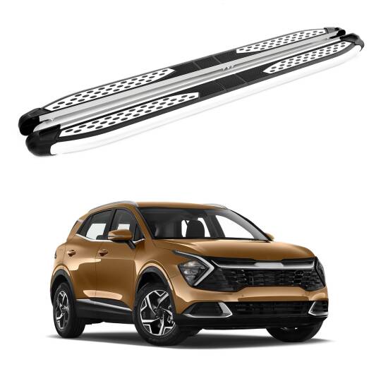 TURTLE Fits Kia Sportage (Nq5) 2022-2025 Side Step Plus Silver