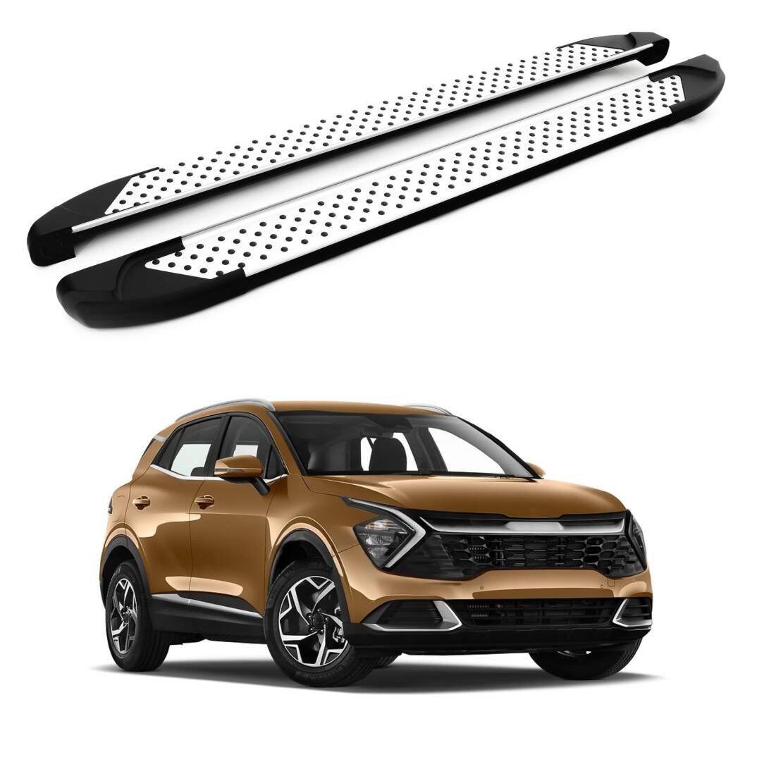 TURTLE Fits Kia Sportage (Nq5) 2022-2025 Side Step Sapphire V1 Silver - 1