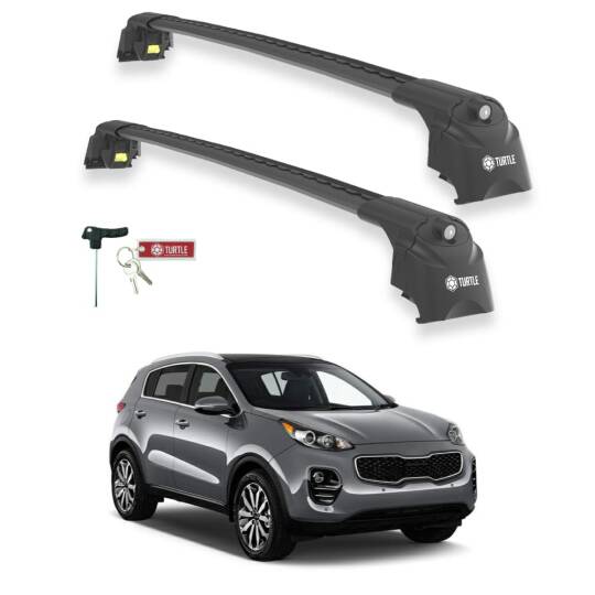 TURTLE Fits Kia Sportage (Ql) 2016-2021 Roof Rack Air2 Black
