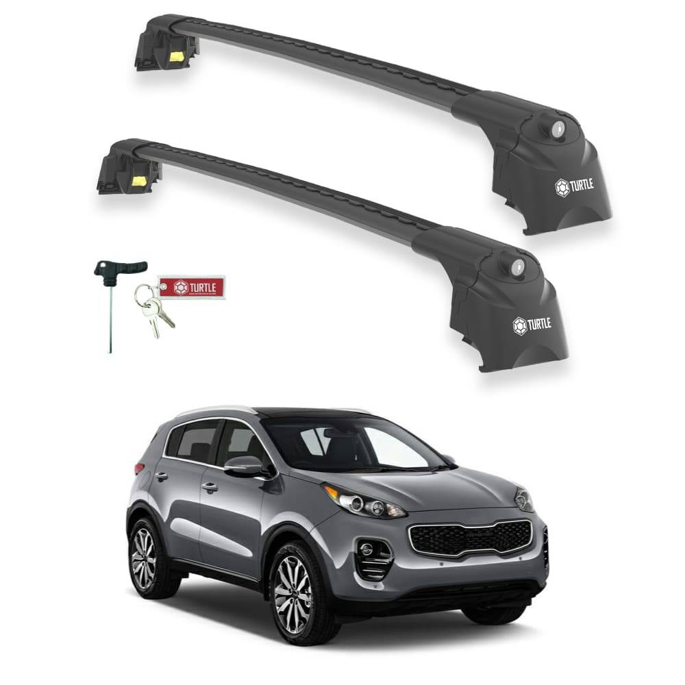 TURTLE Fits Kia Sportage (Ql) 2016-2021 Roof Rack Air2 Black - 1
