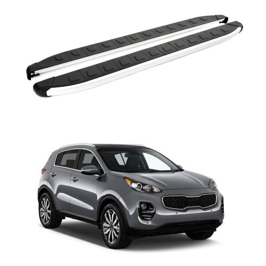 TURTLE Fits Kia Sportage (Ql) 2016-2021 Side Step Alyans Silver