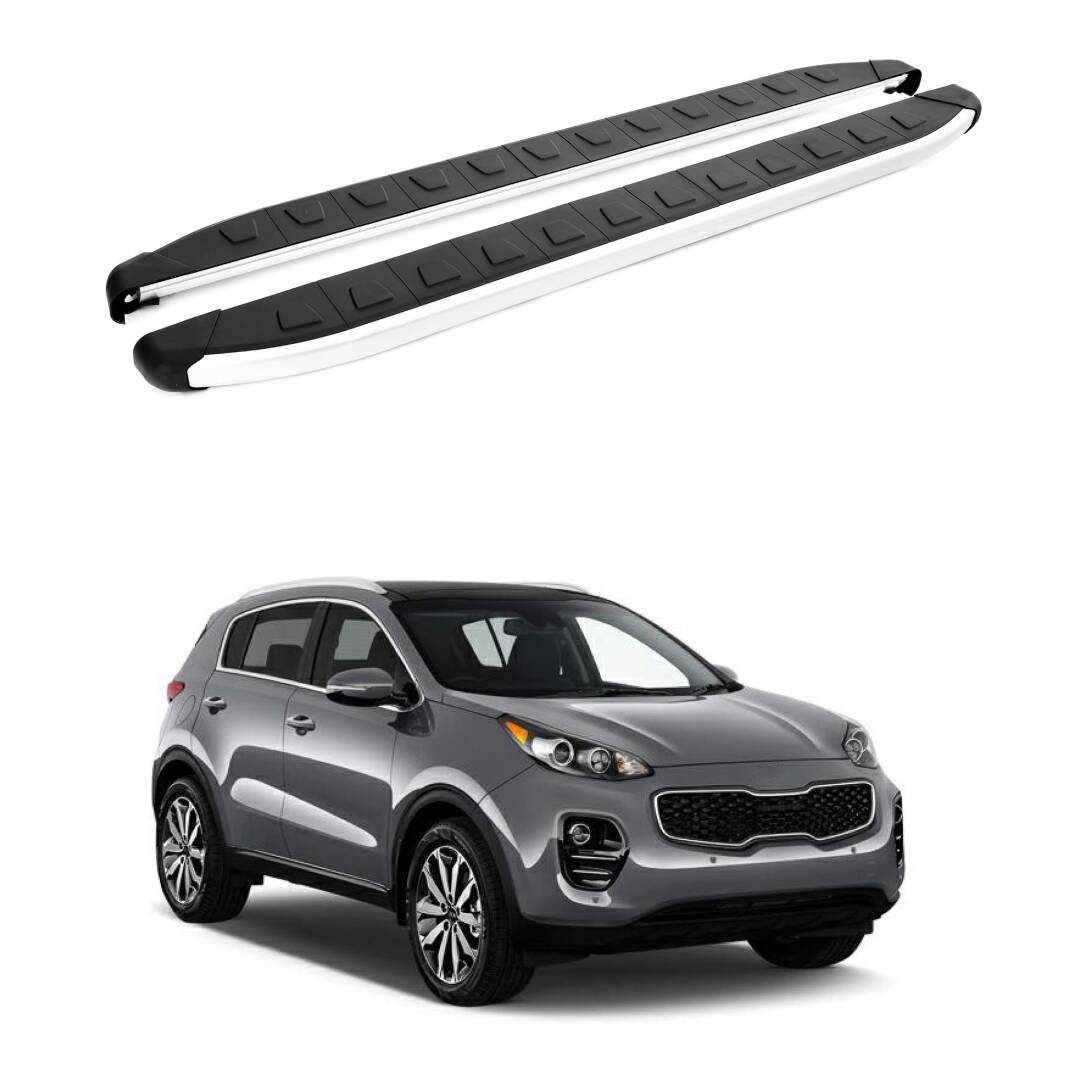 TURTLE Fits Kia Sportage (Ql) 2016-2021 Side Step Alyans Silver - 1