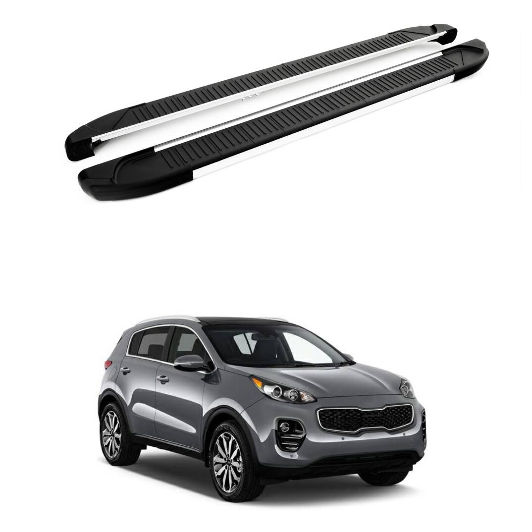 TURTLE Fits Kia Sportage (Ql) 2016-2021 Side Step Another Silver - 1