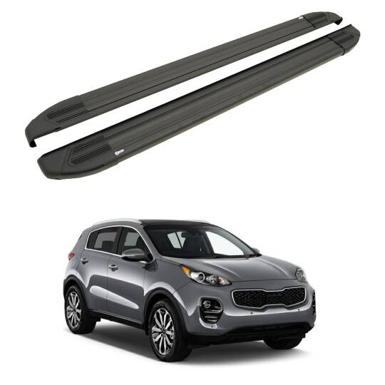 TURTLE Fits Kia Sportage (Ql) 2016-2021 Side Step Brillant Black
