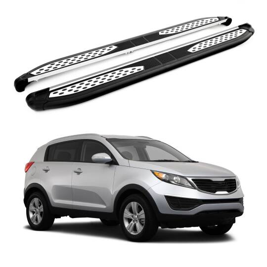 TURTLE Fits Kia Sportage (Sl) 2010-2015 Side Step Plus Black