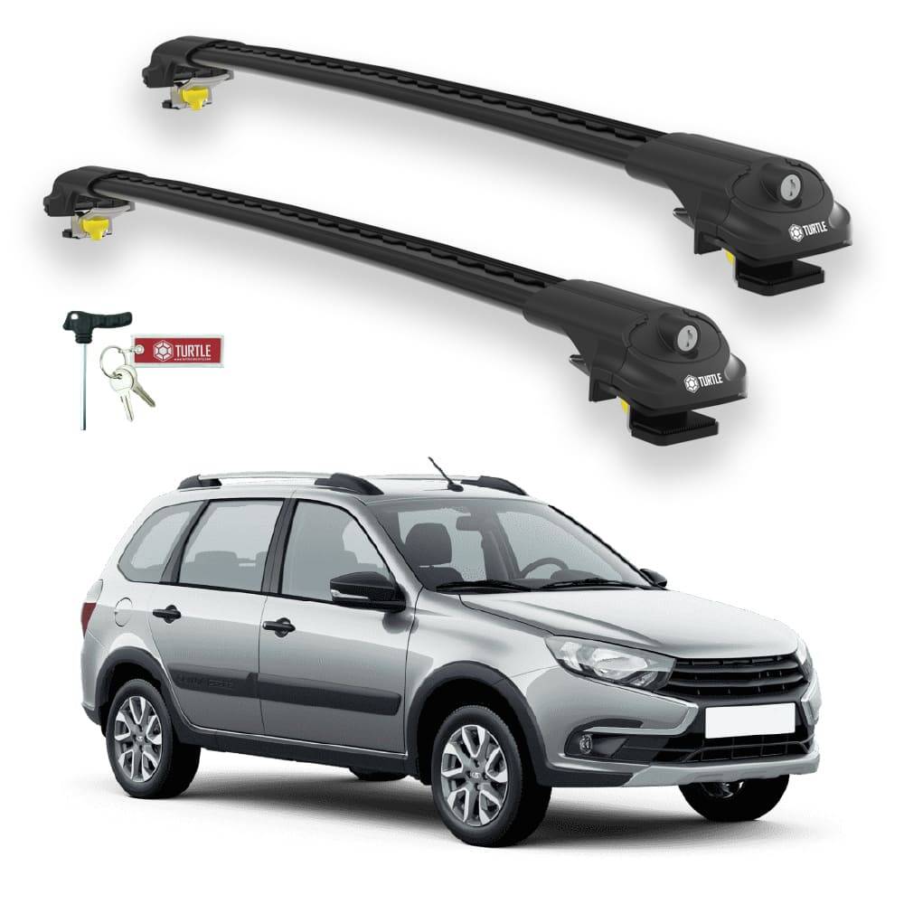 TURTLE Fits Lada Granta Cross 2020-2025 Roof Rack Air1 Black - 1