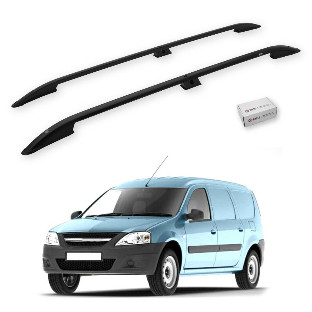 TURTLE Fits Lada Largus 2012-2020 Roof Rail Crown Black - 1