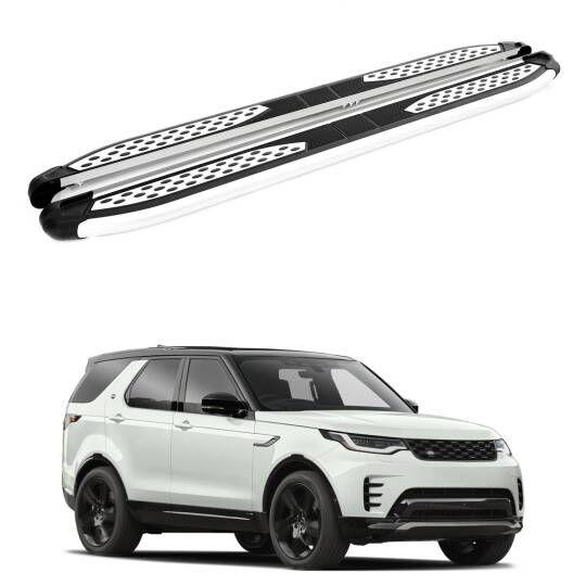 TURTLE Fits Land Rover Discovery 5 (L462) 2017-2025 Side Step Plus Silver