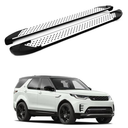 TURTLE Fits Land Rover Discovery 5 (L462) 2017-2025 Side Step Sapphire V1 Silver