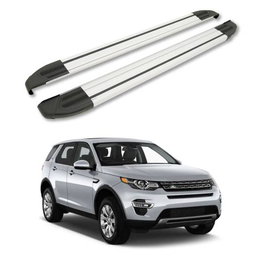 TURTLE Fits Land Rover Discovery Sport (L550) 2014-2019 Side Step Brillant Silver