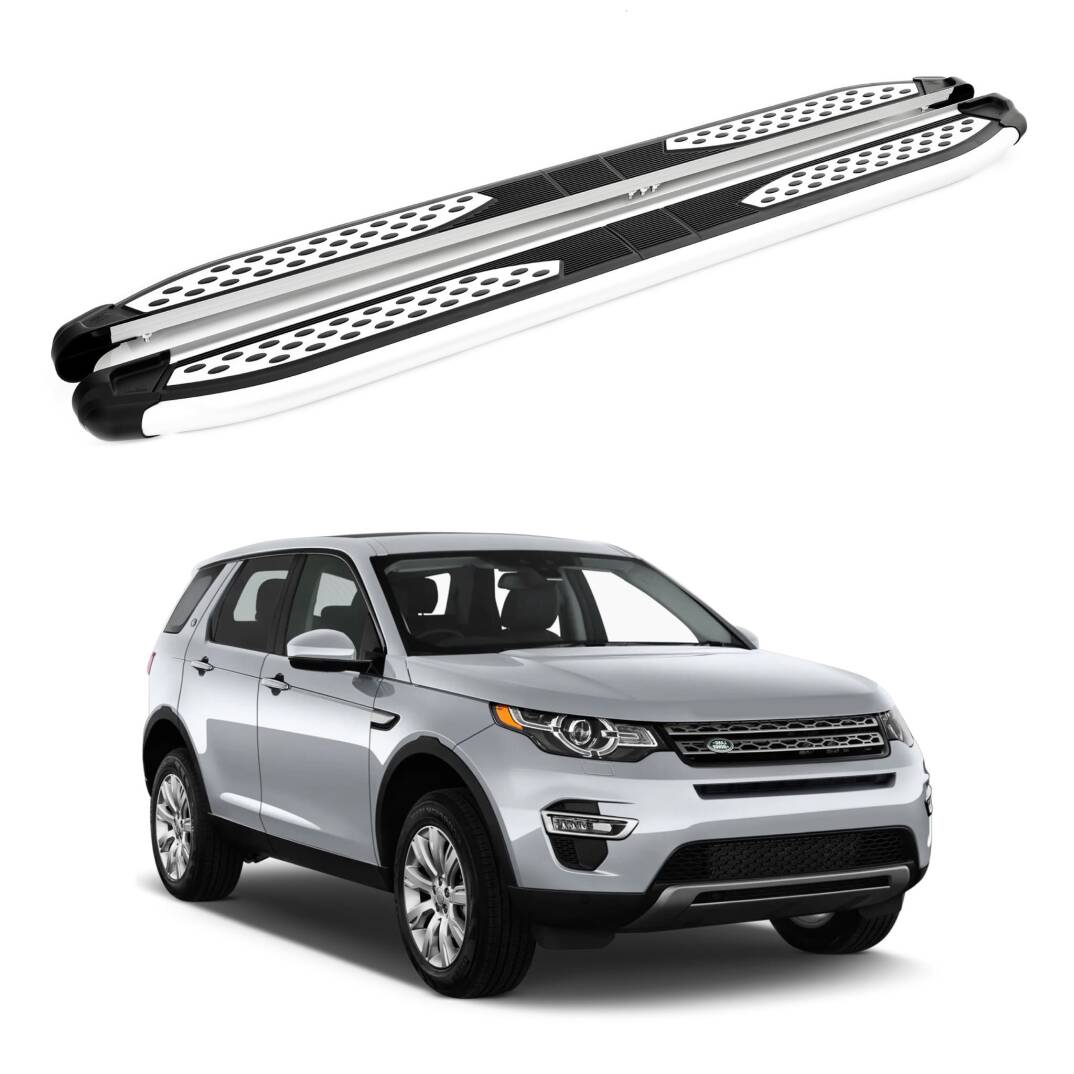 TURTLE Fits Land Rover Discovery Sport (L550) 2014-2019 Side Step Plus Silver - 1
