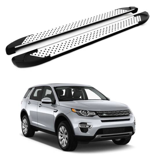TURTLE Fits Land Rover Discovery Sport (L550) 2014-2019 Side Step Sapphire V1 Silver