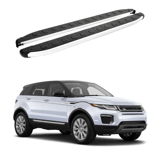 TURTLE Fits Land Rover Range Rover Evoque (L538) 2011-2018 Side Step Alyans Silver