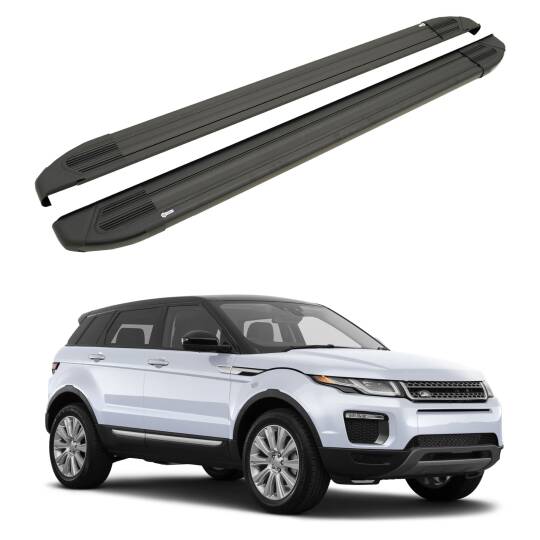 TURTLE Fits Land Rover Range Rover Evoque (L538) 2011-2018 Side Step Brillant Black