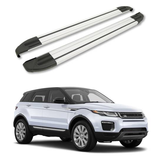 TURTLE Fits Land Rover Range Rover Evoque (L538) 2011-2018 Side Step Brillant Silver