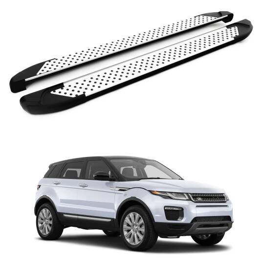 TURTLE Fits Land Rover Range Rover Evoque (L538) 2011-2018 Side Step Sapphire V1 Silver