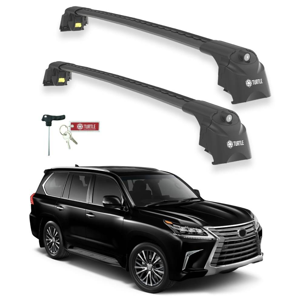 TURTLE Fits Lexus Lx (J200) 2016-2021 Roof Rack Air2 Black - 1