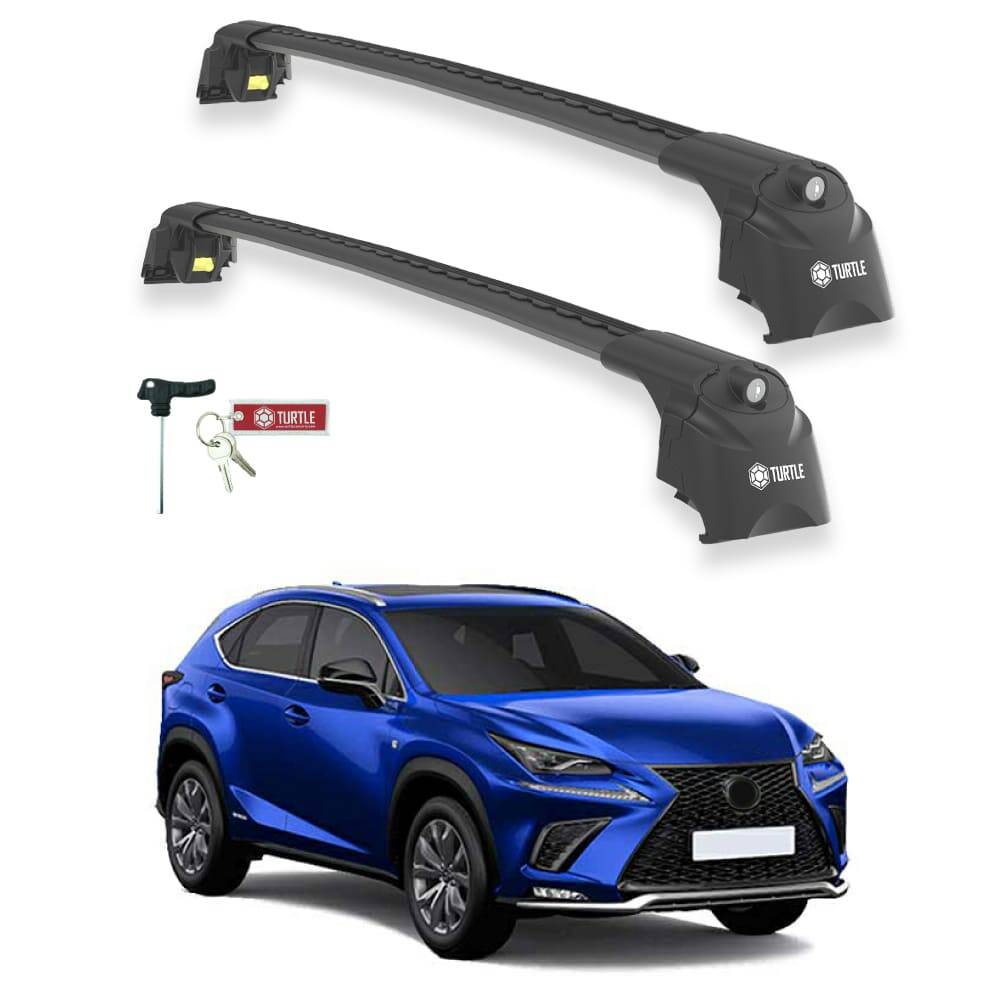 TURTLE Fits Lexus Nx (Az10) 2015-2021 Roof Rack Air2 Black - 1
