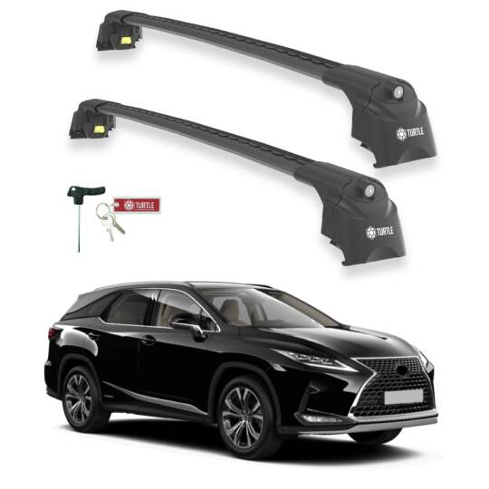 TURTLE Fits Lexus Rxl (Al20) 2018-2025 Roof Rack Air2 Black