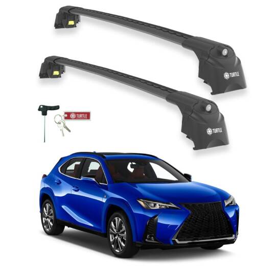TURTLE Fits Lexus Ux (Za10) 2019-2025 Roof Rack Air2 Black
