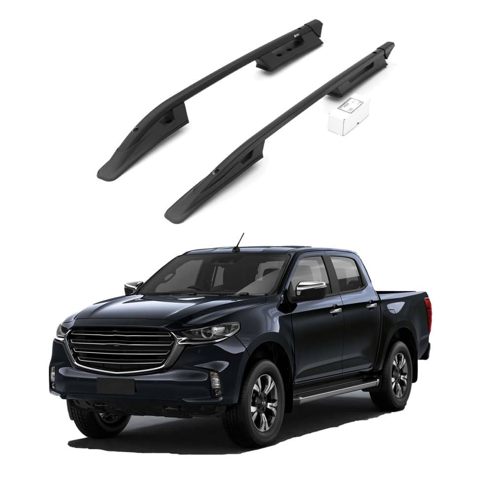 TURTLE Fits Mazda Bt-50 (Up/Ur) 2011-2019 Roof Rail Falcon Black - 1