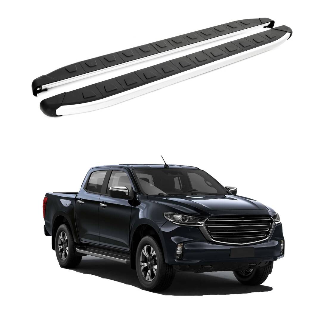 TURTLE Fits Mazda Bt-50 (Up/Ur) 2011-2019 Side Step Alyans Silver - 1