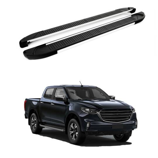 TURTLE Fits Mazda Bt-50 (Up/Ur) 2011-2019 Side Step Another Silver