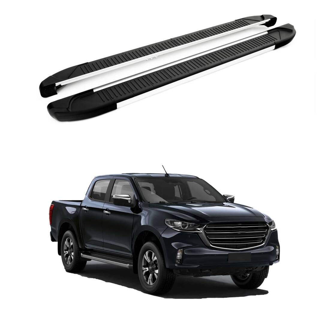 TURTLE Fits Mazda Bt-50 (Up/Ur) 2011-2019 Side Step Another Silver - 1