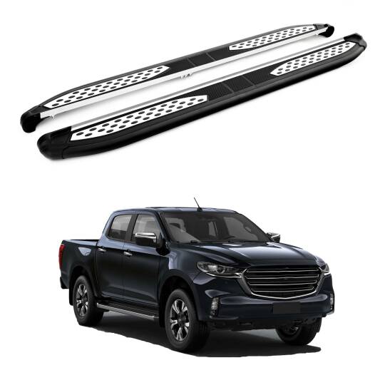 TURTLE Fits Mazda Bt-50 (Up/Ur) 2011-2019 Side Step Plus Black