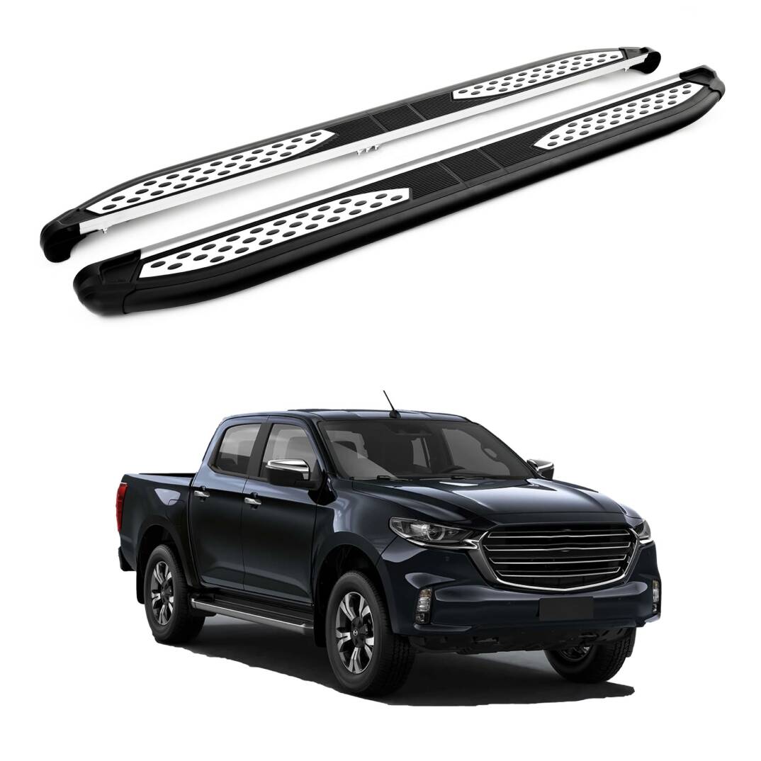 TURTLE Fits Mazda Bt-50 (Up/Ur) 2011-2019 Side Step Plus Black - 1