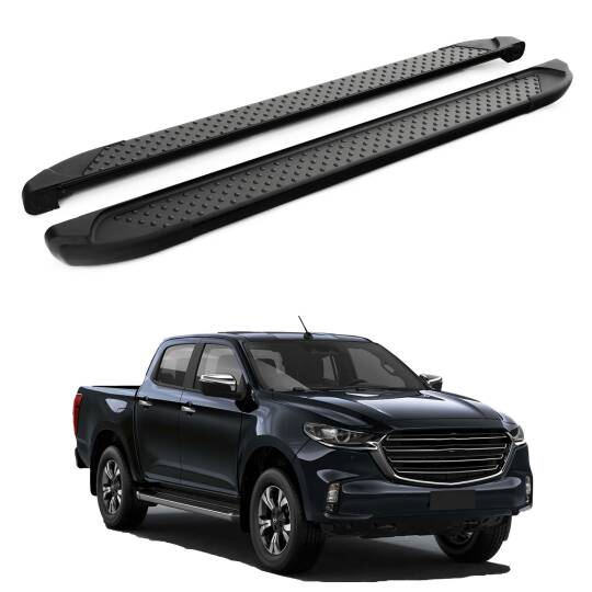 TURTLE Fits Mazda Bt-50 (Up/Ur) 2011-2019 Side Step Sapphire V1 Black