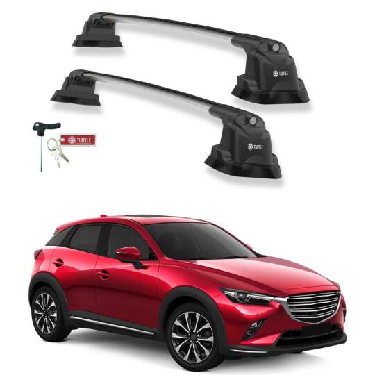 TURTLE Fits Mazda Cx-3 (Dk) 2015-2022 Roof Rack Air3 Silver